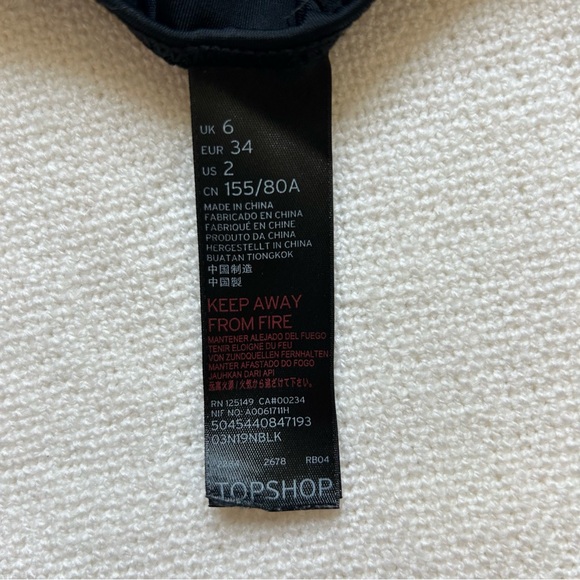 Black One Piece Low Back High Leg - Picture 3 of 4